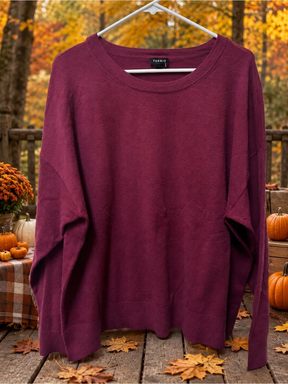 torrid Plum Crewneck Sweater Size 2